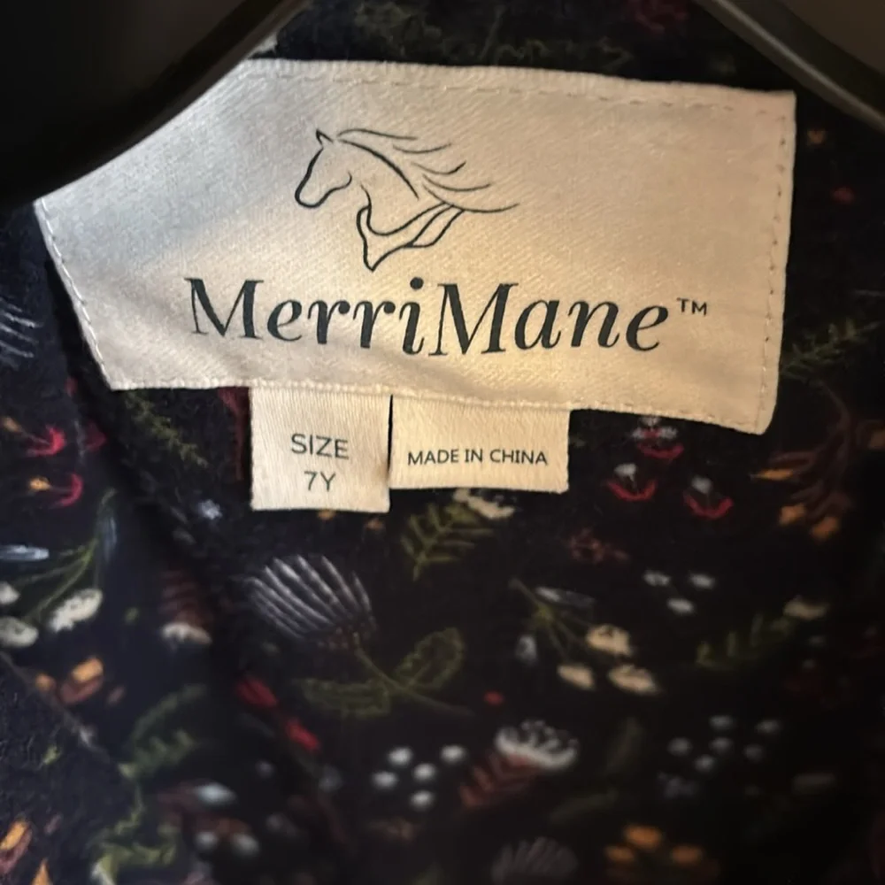 Girls‎ MerriMane Classic Party Coat Plush Navy Blue